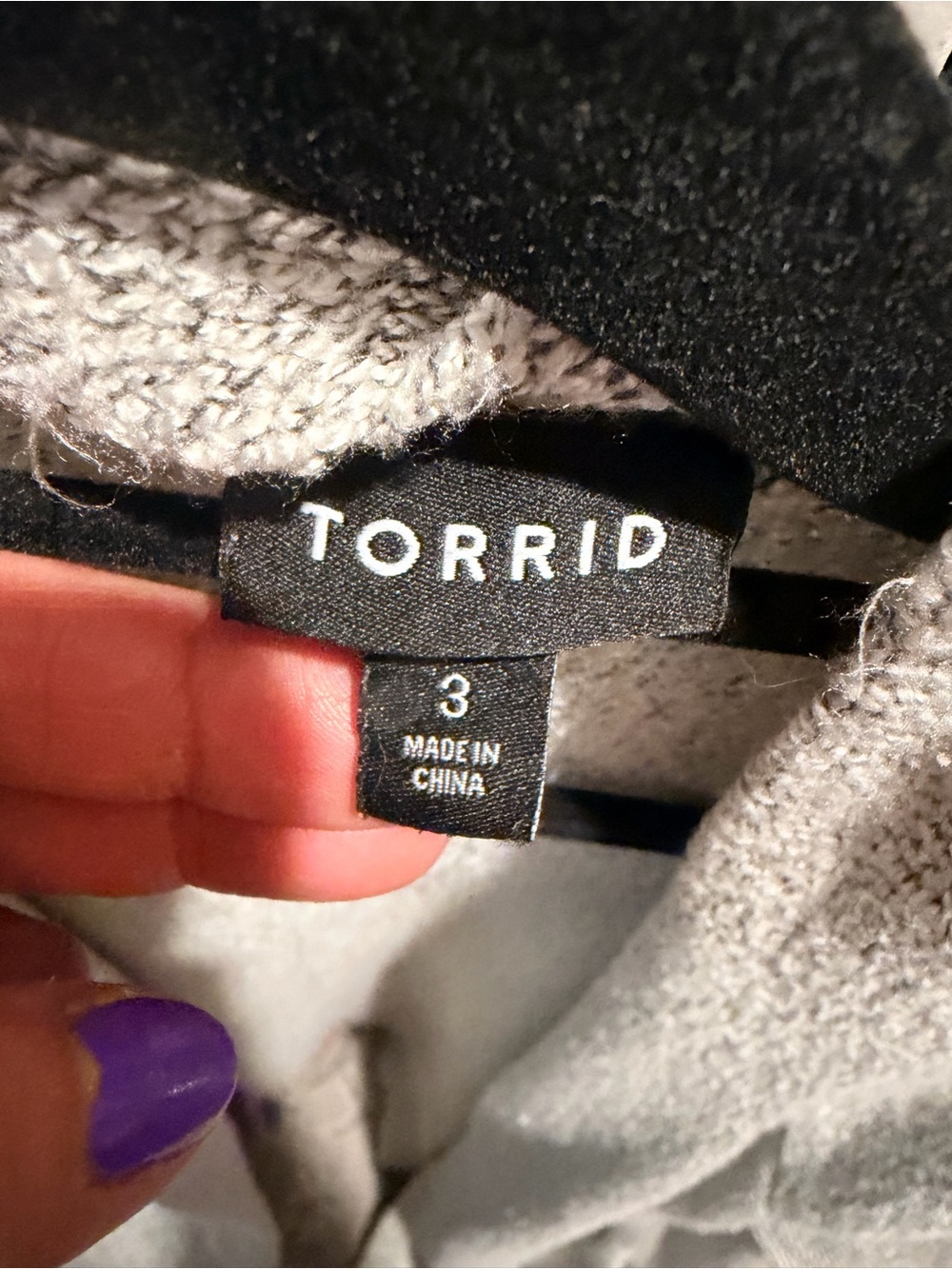 torrid Light Gray Open-Front Knit Cardigan - Picture 2 of 2